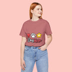 Dog Mom T-Shirt – Heart, Paw & Flower Graphic Tee