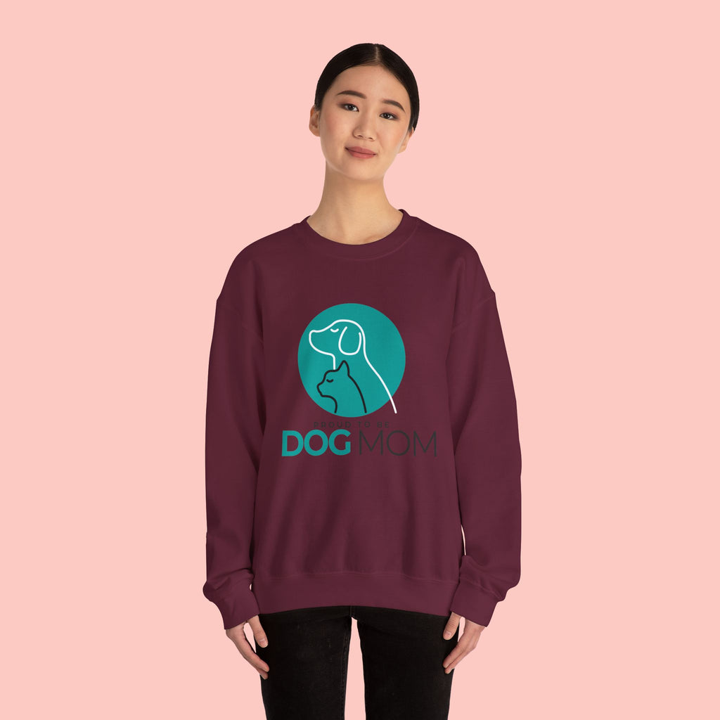 Dog Mom Crewneck Sweatshirt – Proud To Be Dog Mom Graphic Pullover