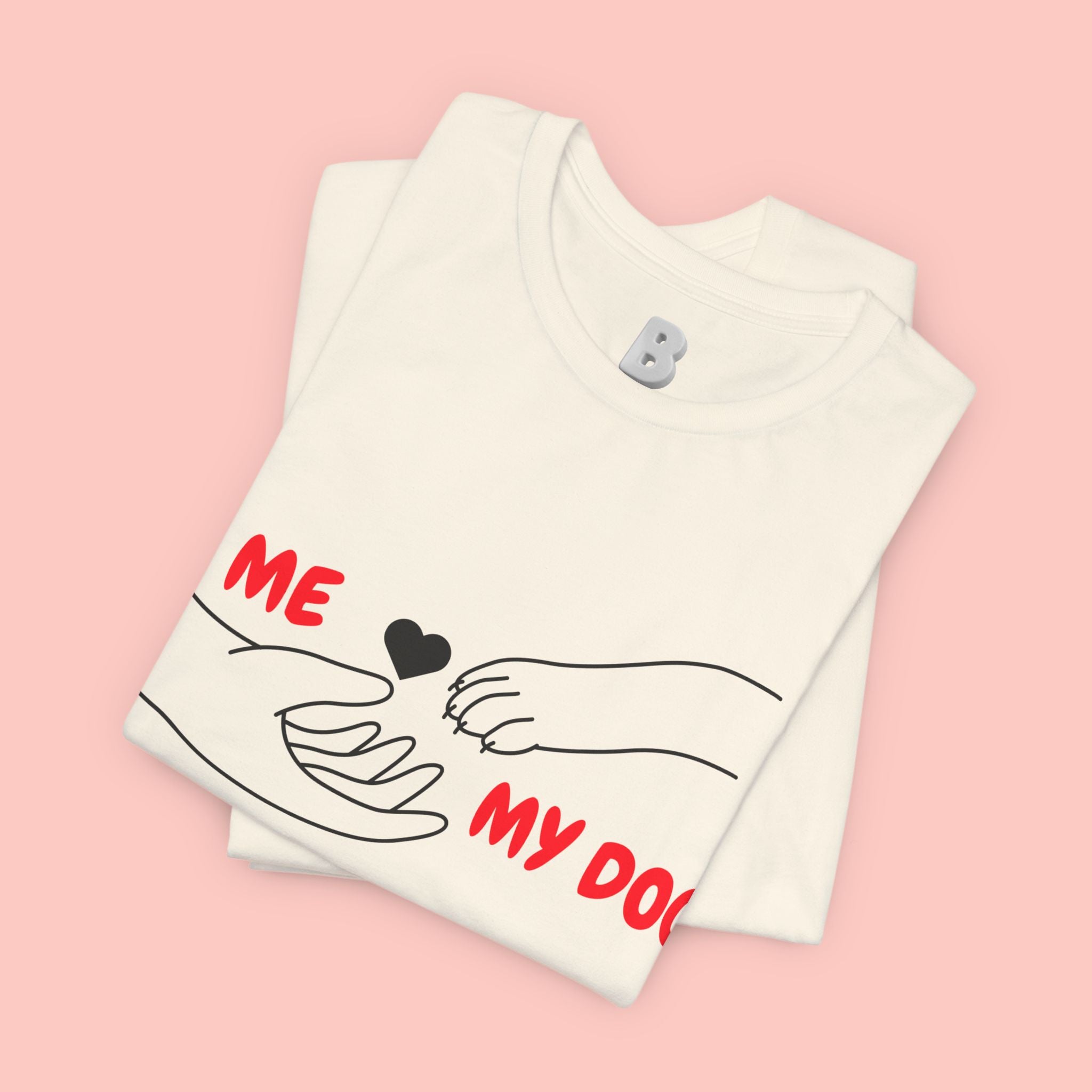 T-Shirt — "Me  My Dog" Minimalist Paw & Hand Illustration
