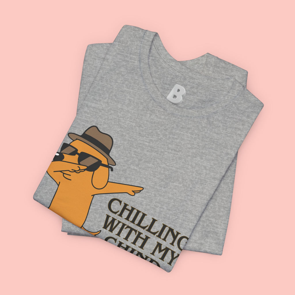 Chilling With My Chind T-Shirt — Funny Dabbing Cat Graphic Tee