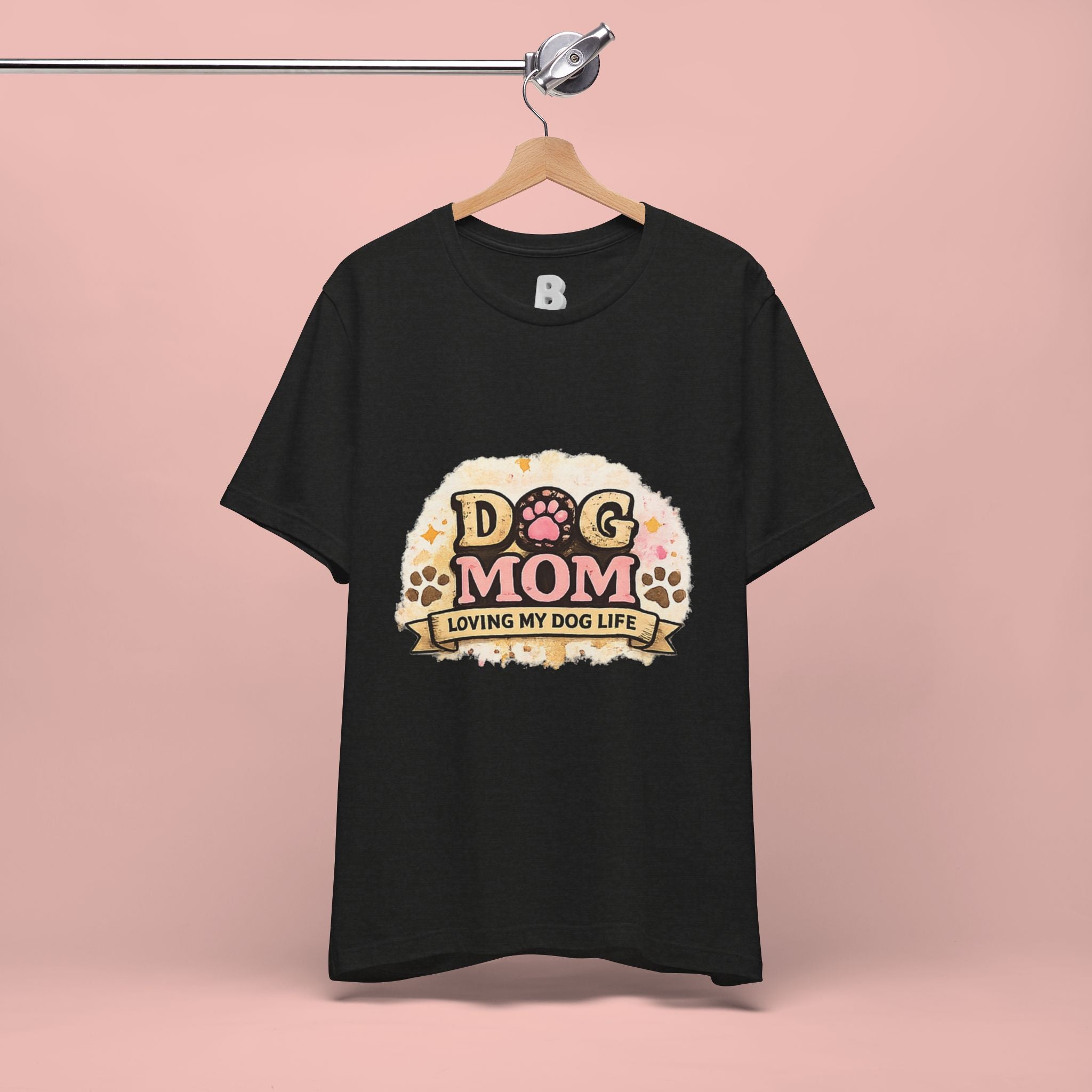 Dog Mom T-Shirt – "Loving My Dog Life" Cute Paw Print Tee for Pet Moms