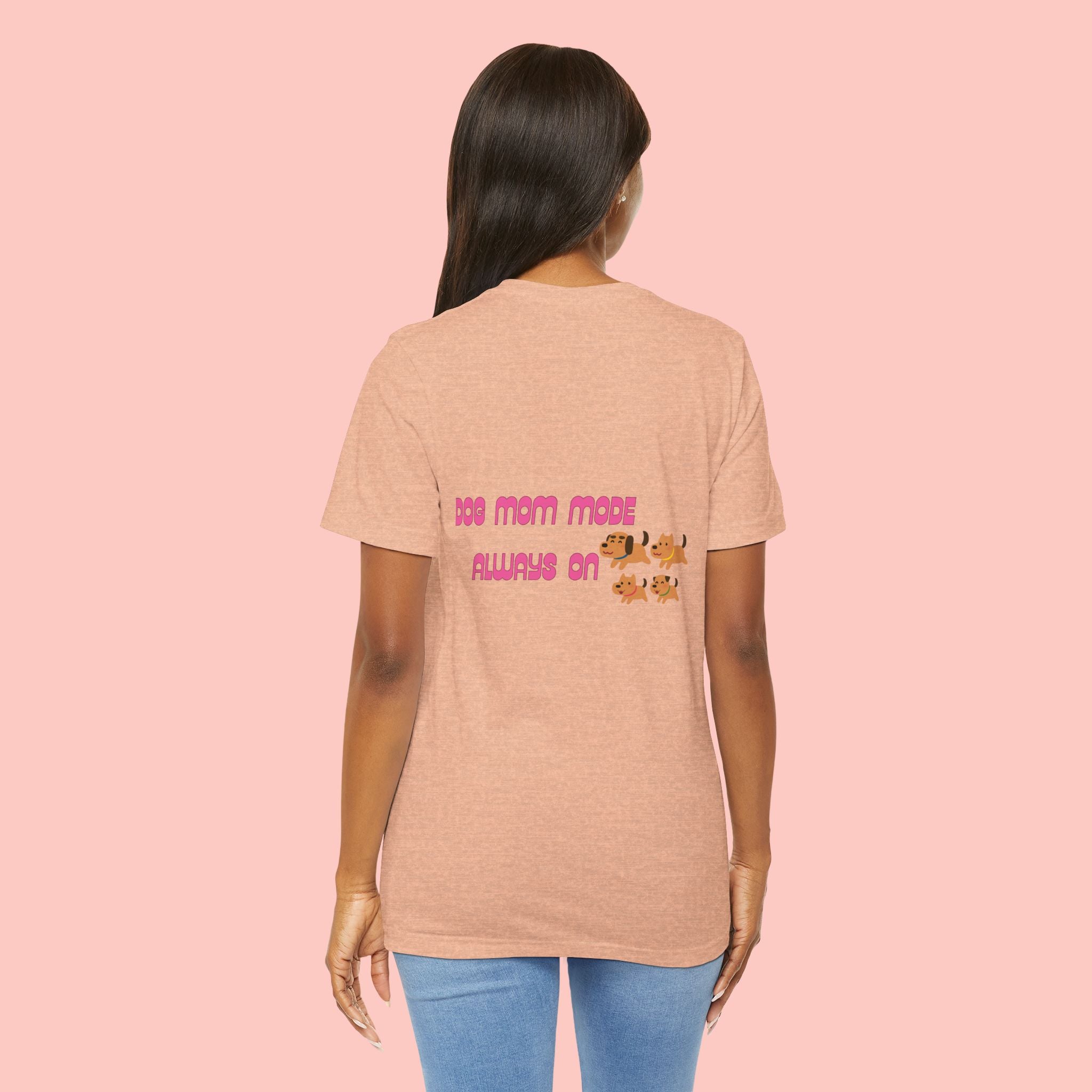 Dog Mom Tee — "Dog Mom Made, Always On" Cute Paw Print Graphic T-Shirt