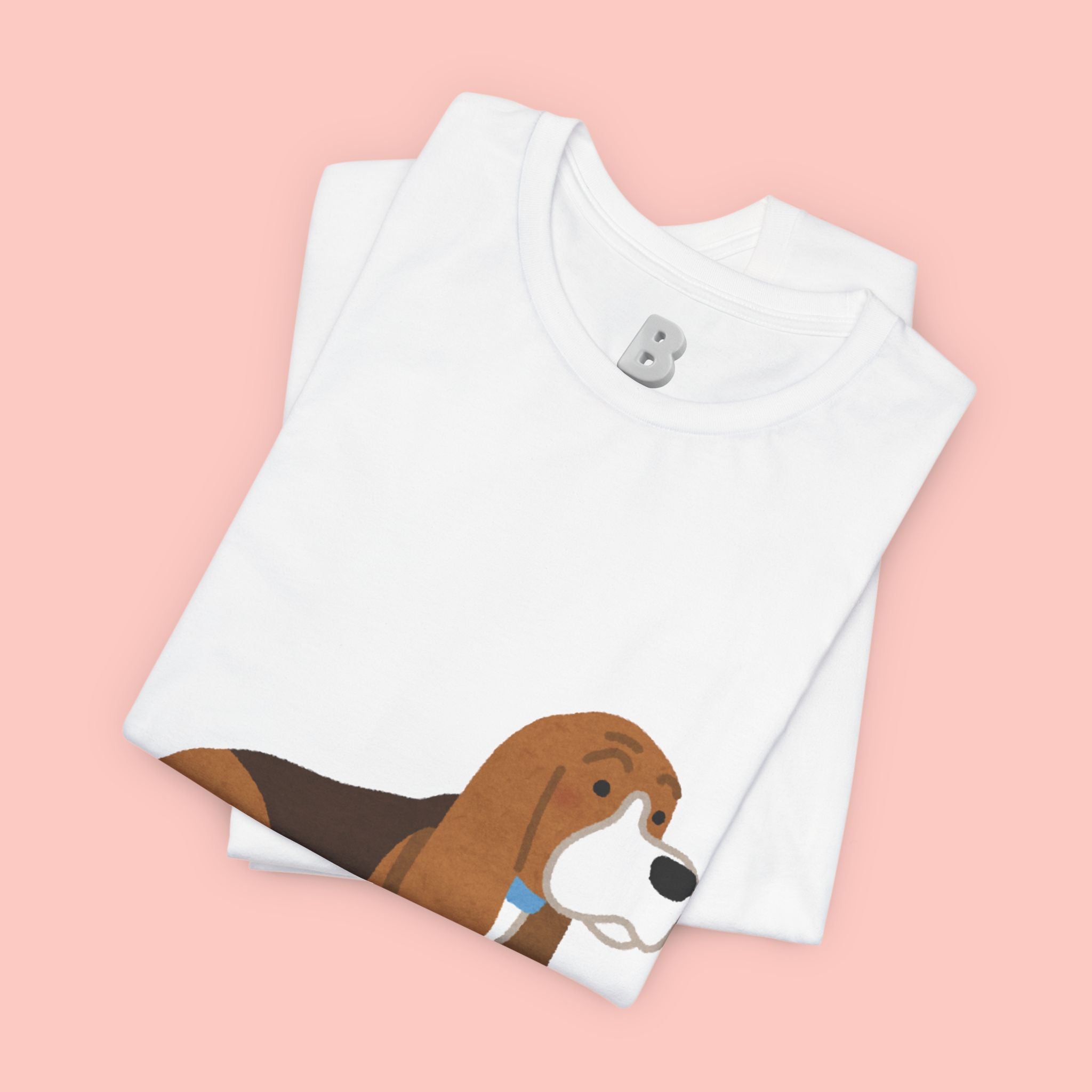 Dog Mom T‑Shirt — Cute Basset Hound I Love My Dog Mom Tee