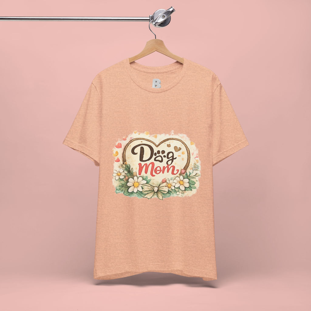 Dog Mom T-Shirt – Floral Paw Heart Graphic Tee