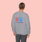 Crewneck Sweatshirt — "I Am Not Single I Have Dog" Paw Print Graphic
