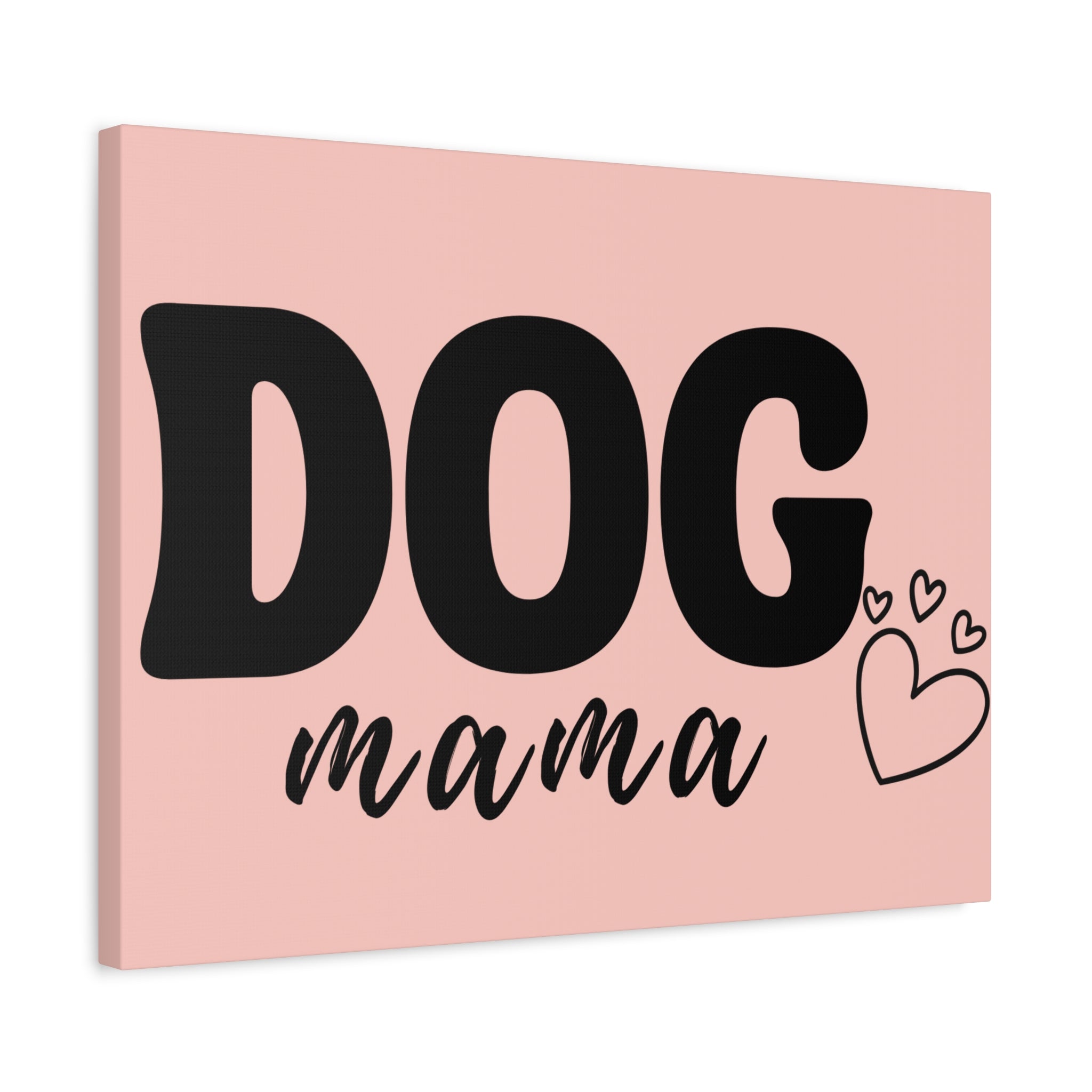 Dog Mama Pink Canvas Wall Art — Heart Pet Mom Decor