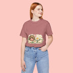 Dog Paw Floral T-Shirt — Cute Paw Print, Bone & Daisies Tee