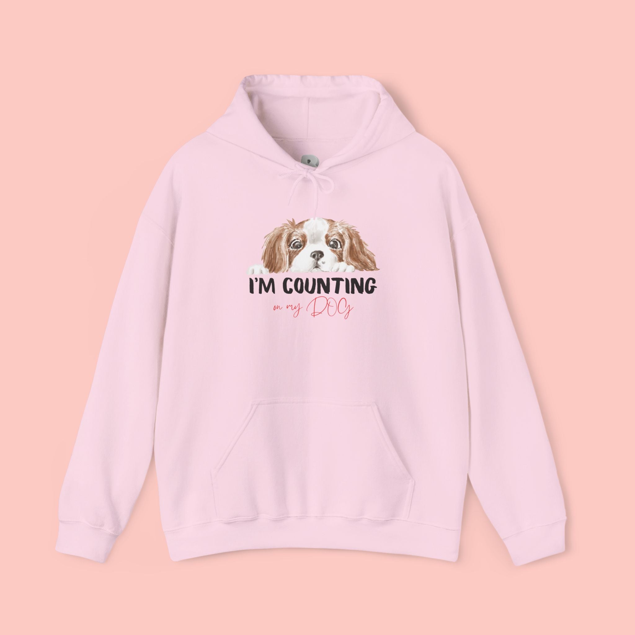 Dog Mom Hoodie – Cute Cavalier King Charles ‘I’m Counting My Dog’ Sweatshirt