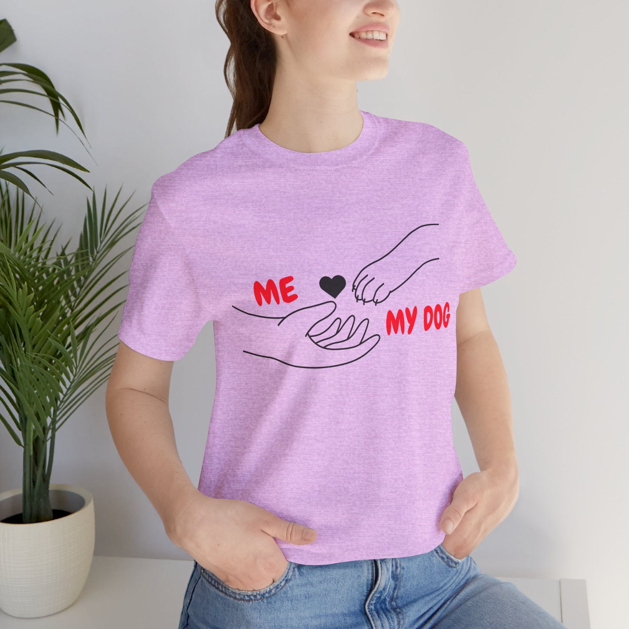 T-Shirt — "Me  My Dog" Minimalist Paw & Hand Illustration