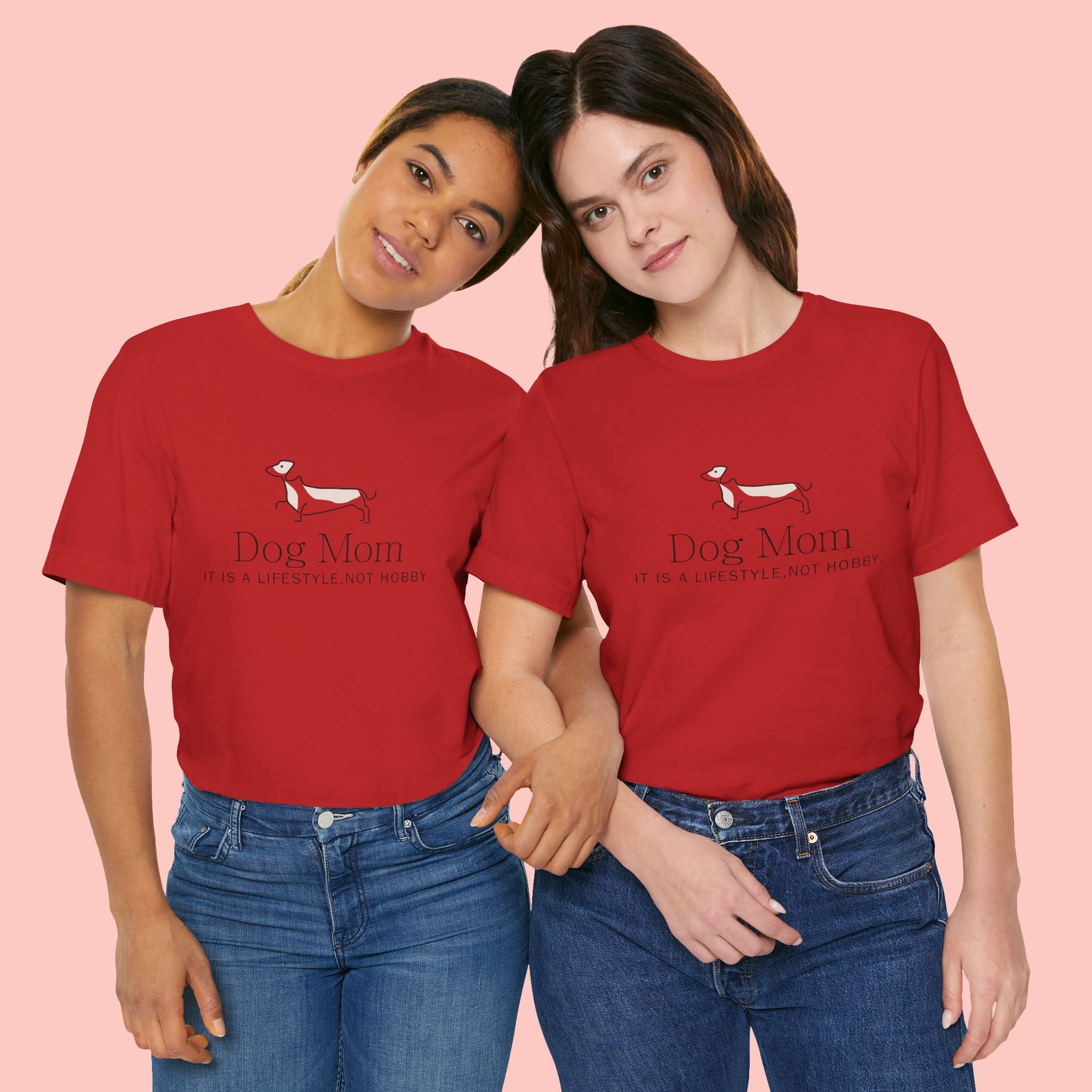 Dog Mom Tee — "Dog Mom: It Is A Lifestyle, Not Hobby" Cute Dachshund Graphic T-Shirt