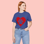 Pet Lover T-Shirt — Red Heart Paw Print Tee