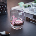 Whiskey Glass — “My Dog Is My Baby” Pink Dachshund Stemless Glass