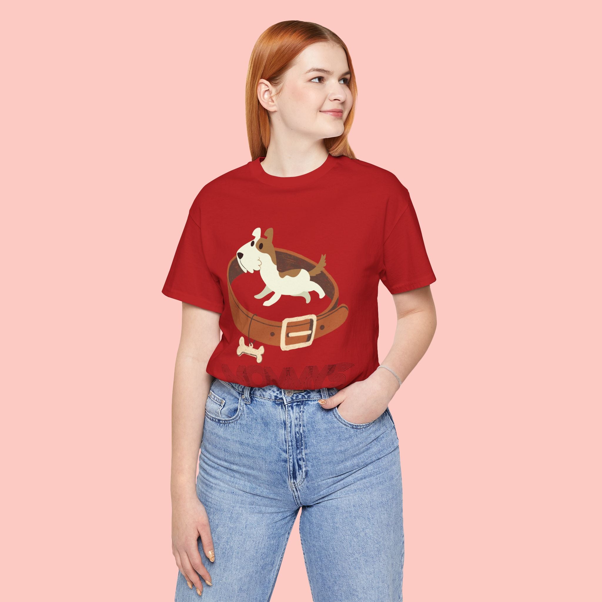 Mommy's Dog T-Shirt – Cute Puppy & Collar Graphic Tee for Dog Moms