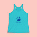 Dog Mom Paw Print Racerback Tank — Women's Pet Lover Tank Top