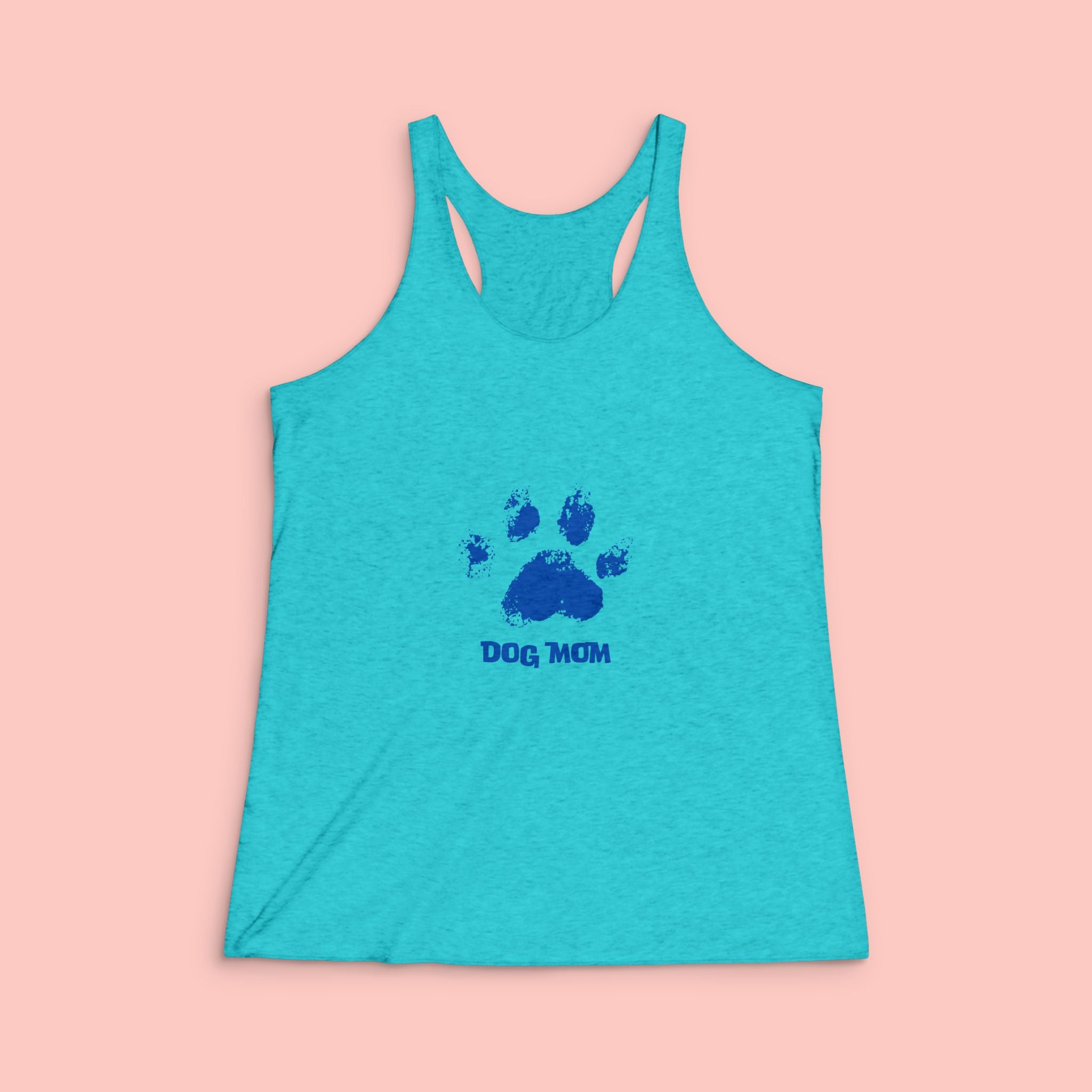 Dog Mom Paw Print Racerback Tank — Women's Pet Lover Tank Top