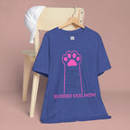 Blessed Dog Mom T-Shirt — Pink Paw Graphic Tee