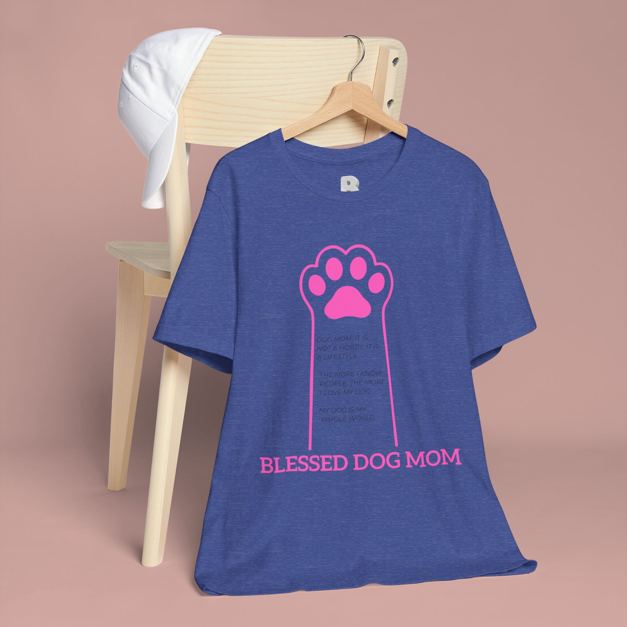 Blessed Dog Mom T-Shirt — Pink Paw Graphic Tee