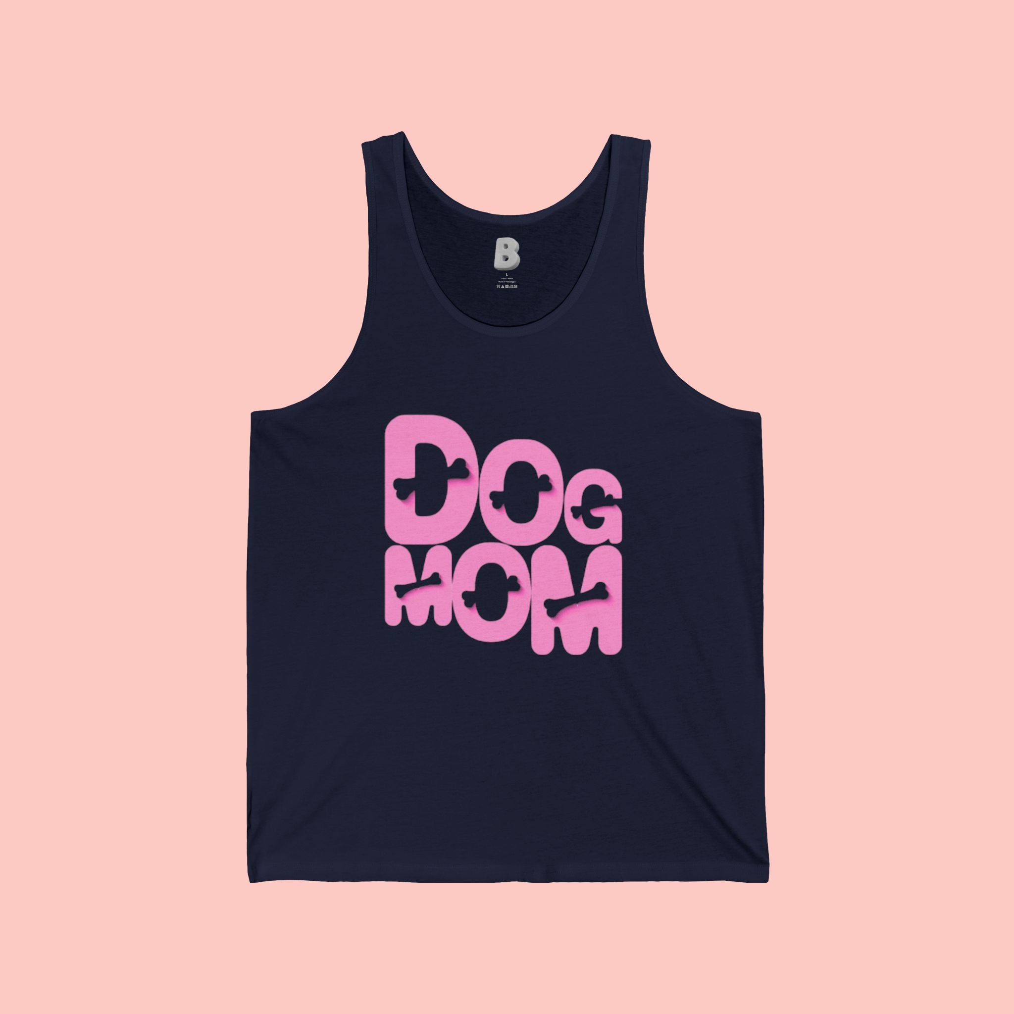 Dog Mom Tank Top — Pink Retro Graphic