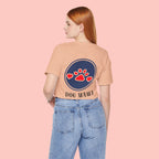 Dog Mama Tee - Paw Print Heart Graphic Short Sleeve Shirt