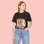 Dog Mom T-Shirt – Cute Golden Retriever Design with Hearts & Paw Prints