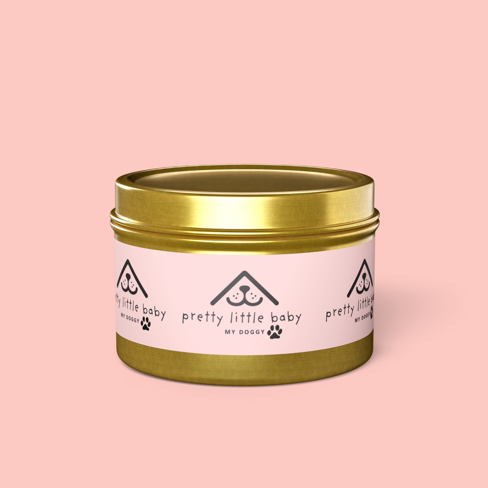 Tin Candle — "Pretty Little Baby" Scented Tin Candle (Pet-Themed Gift)