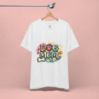 Dog Mom T-Shirt — Colorful Paw Print Graphic Tee for Pet Lovers