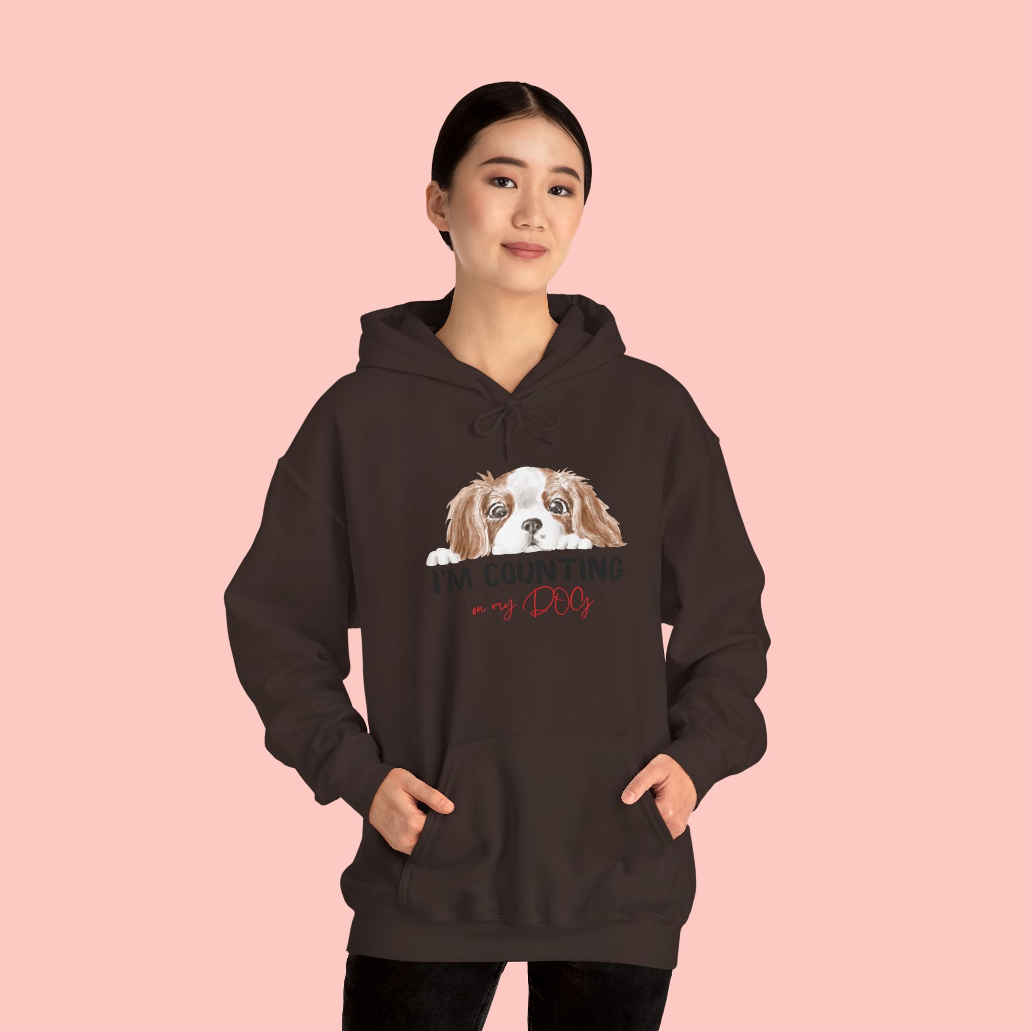 Dog Mom Hoodie – Cute Cavalier King Charles ‘I’m Counting My Dog’ Sweatshirt