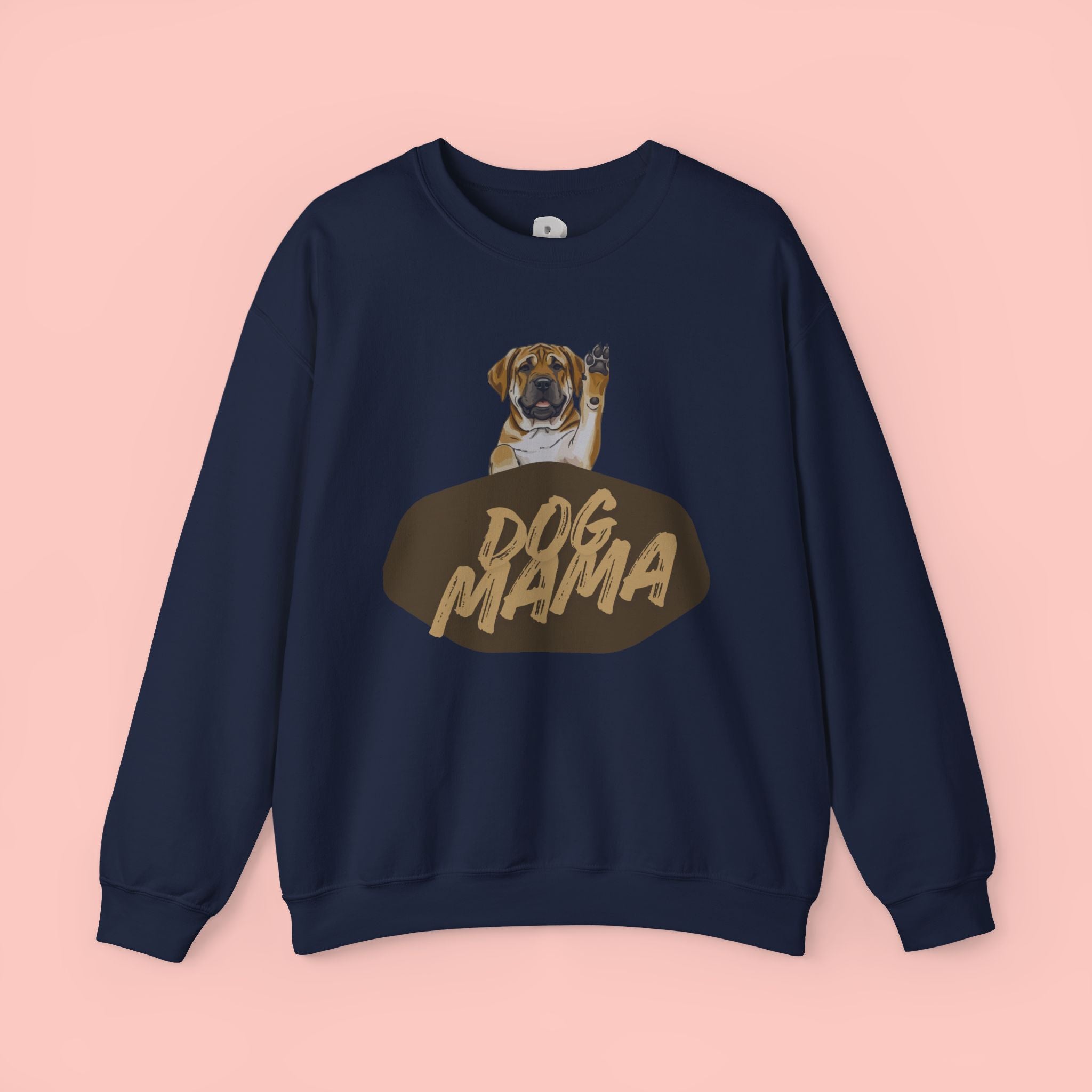 Dog Mama Crewneck Sweatshirt — Cute Puppy Graphic Pullover for Dog Lovers