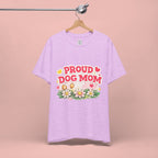Proud Dog Mom Tee – Floral Retro Heart Design