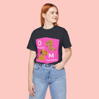 Dog Mom T-Shirt — Cute Pink "D for Dog, M for Mom" Graphic Tee