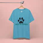 Paw Is My Favourite T‑Shirt — Dog Lover Paw Print Tee