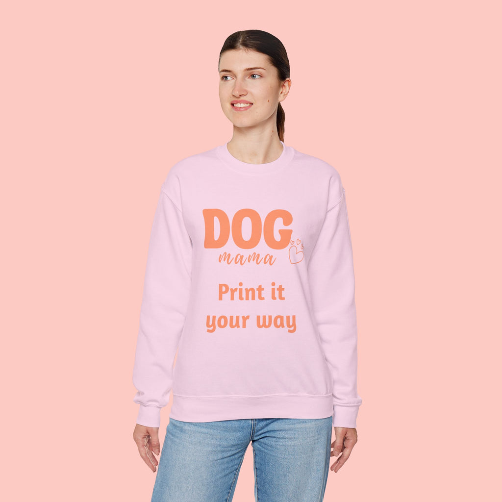 Dog Mama Crewneck Sweatshirt — Customizable “Dog Mama” Graphic