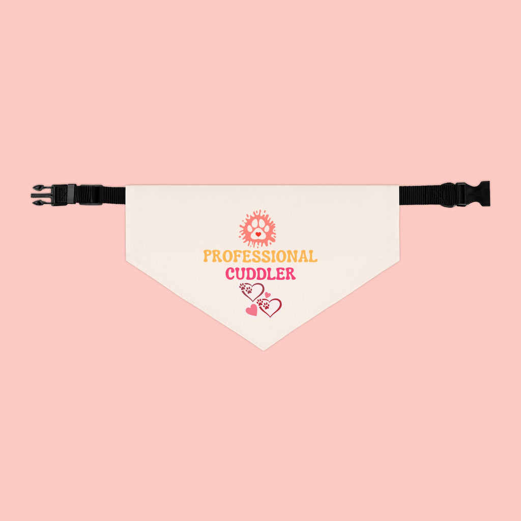 Pet Bandana — "Professional Cuddler" Cute Dog & Cat Collar Accessory
