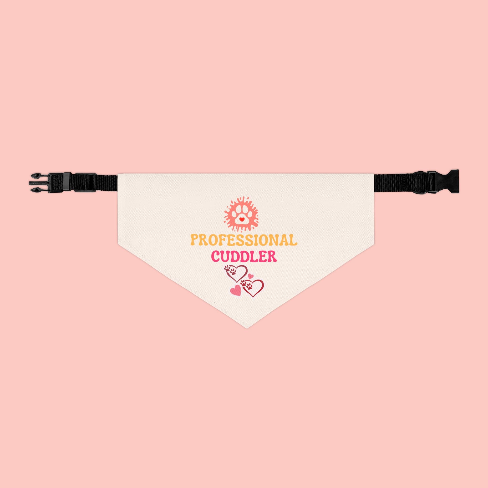Pet Bandana — "Professional Cuddler" Cute Dog & Cat Collar Accessory