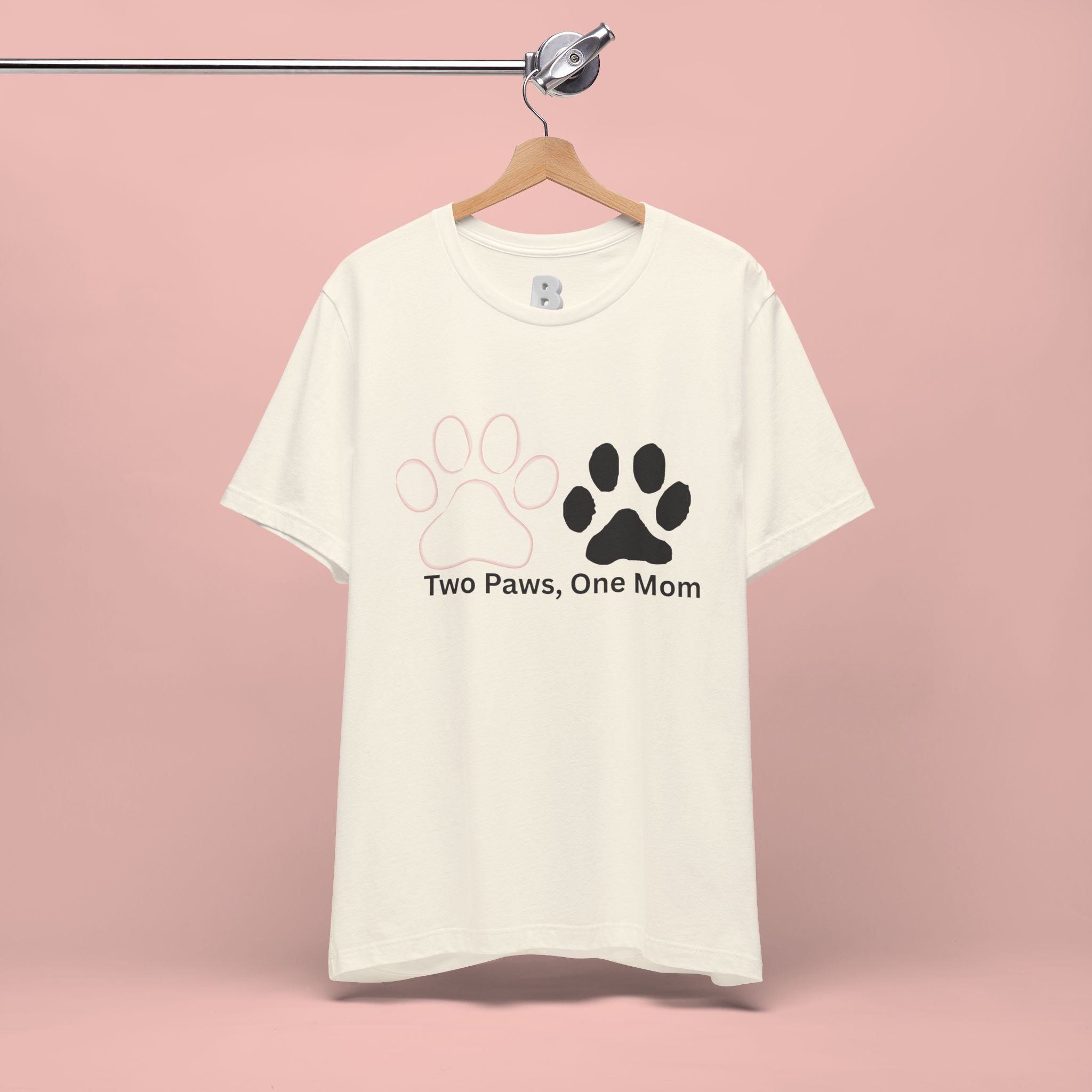 Two Paws, One Mom T-Shirt – Cute Dog Mom Paw Print Tee