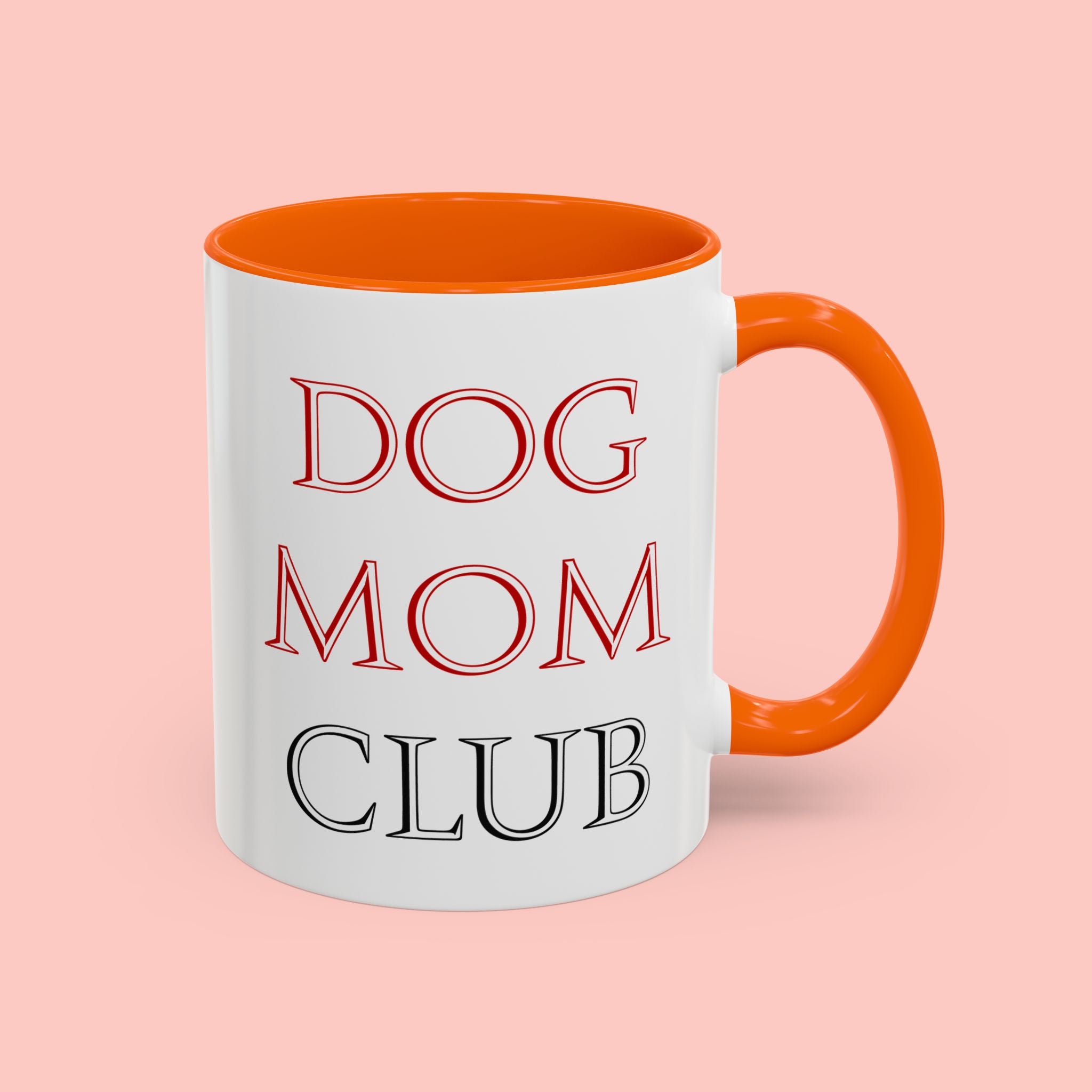 Dog Mom Club Accent Coffee Mug — Funny Pet Lover Gift (11/15 oz)