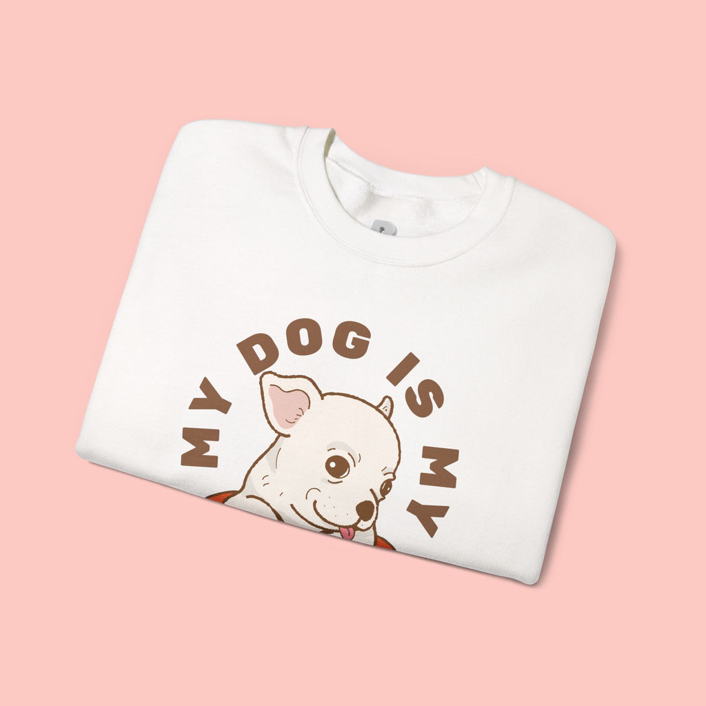 Dog Is My Baby Sweatshirt — Cute Puppy Heart Graphic Crewneck