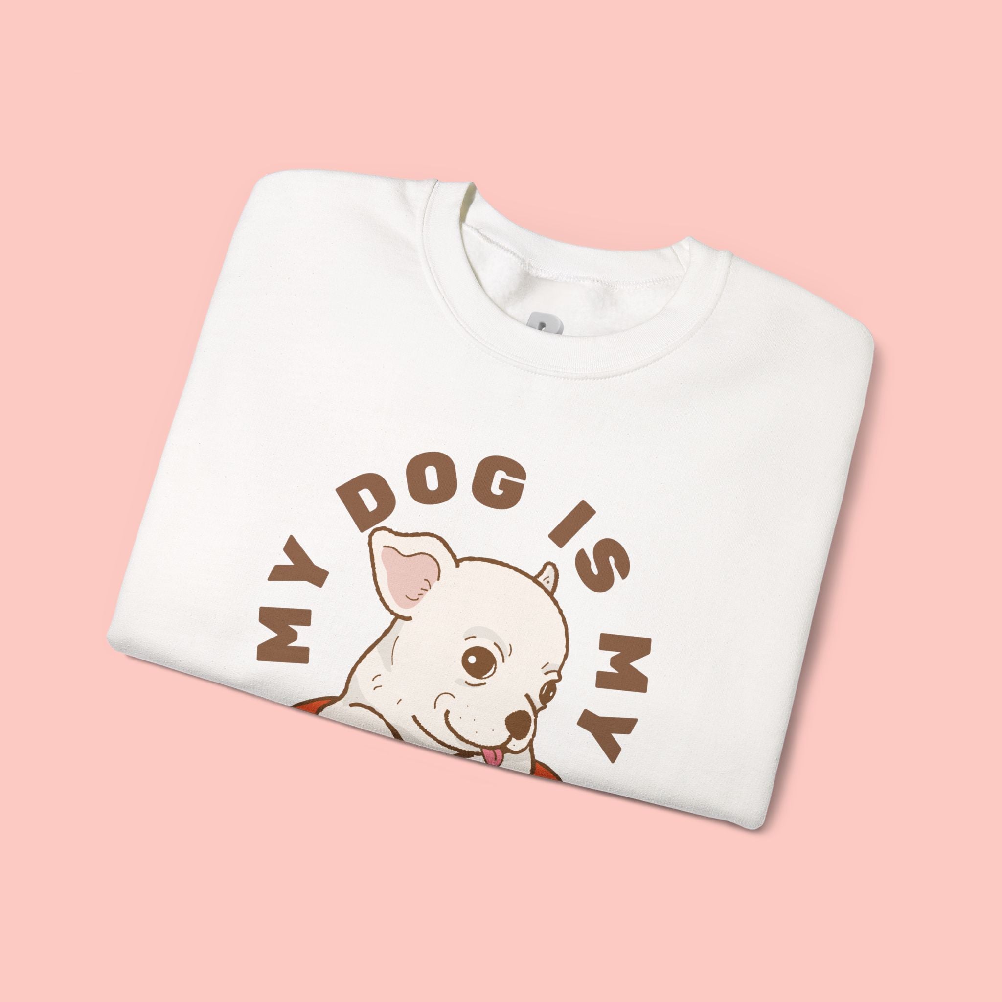 Dog Is My Baby Sweatshirt — Cute Puppy Heart Graphic Crewneck