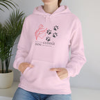 Dog Cuddle Hoodie – Minimal Paw Print & Script Pet Lover Sweatshirt