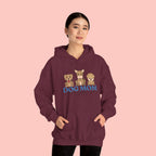 Dog Mom Hoodie — Cute Puppy Trio 'Dog Mom' Graphic Sweatshirt
