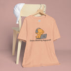 Zoom Meeting Approved Tee — Cute Puppy with Headset Laptop Graphic
