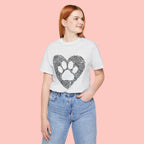 Fingerprint Heart Paw T-Shirt — Dog Paw Love Tee