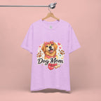 Dog Mom T-Shirt – Cute Golden Retriever Design with Hearts & Paw Prints