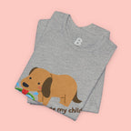 Dog T-Shirt — Cute Dachshund "how cute my child" Graphic Tee