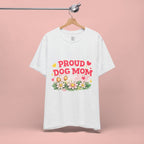 Proud Dog Mom Tee – Floral Retro Heart Design