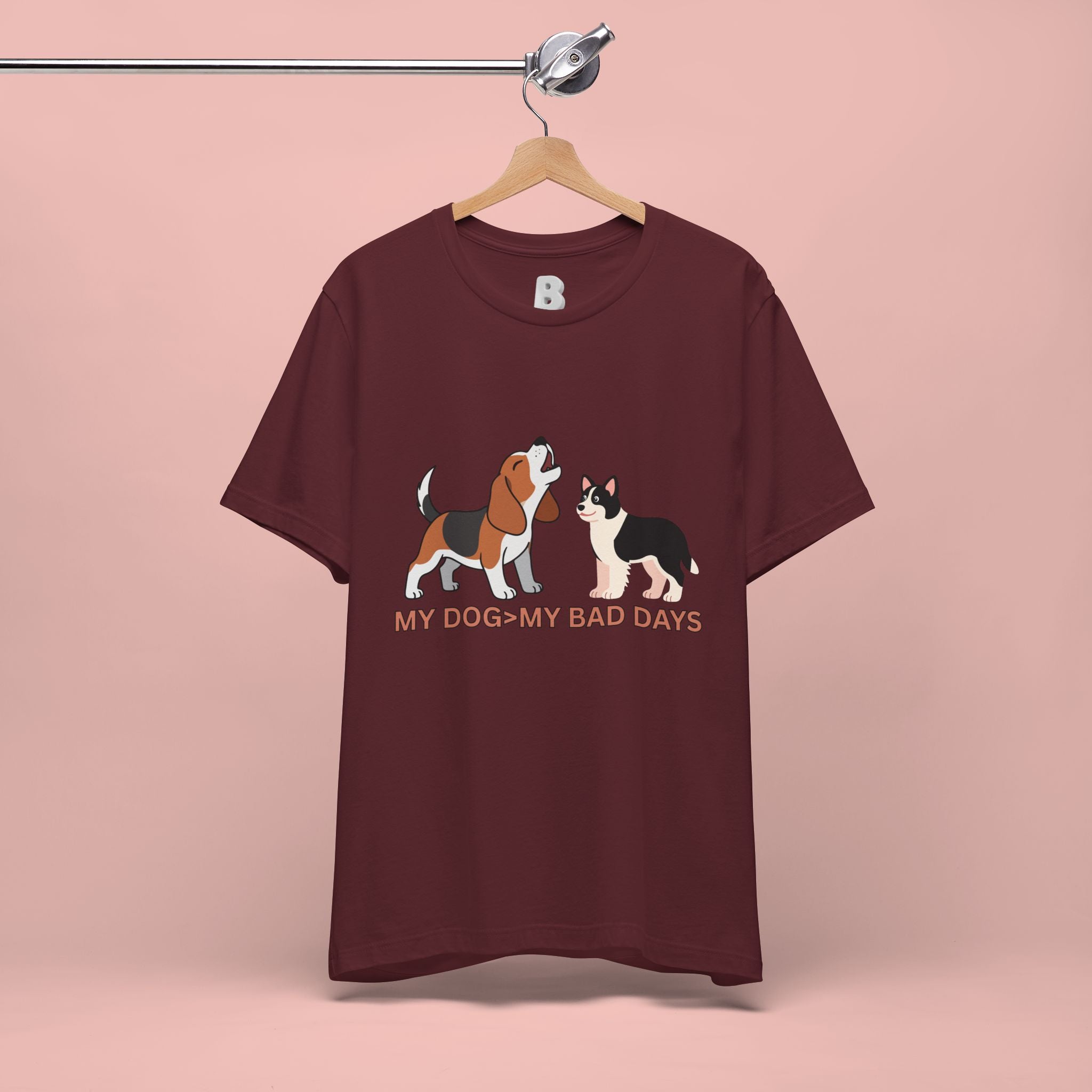 My Dog > My Bad Days T‑Shirt — Cute Beagle & Corgi Graphic Tee for Dog Lovers