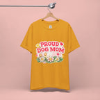 Proud Dog Mom Tee – Floral Retro Heart Design