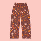 Women’s Pajama Pants — Cozy Brown Paw Print Sleepwear
