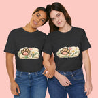 Dog Paw Floral T-Shirt — Cute Paw Print, Bone & Daisies Tee