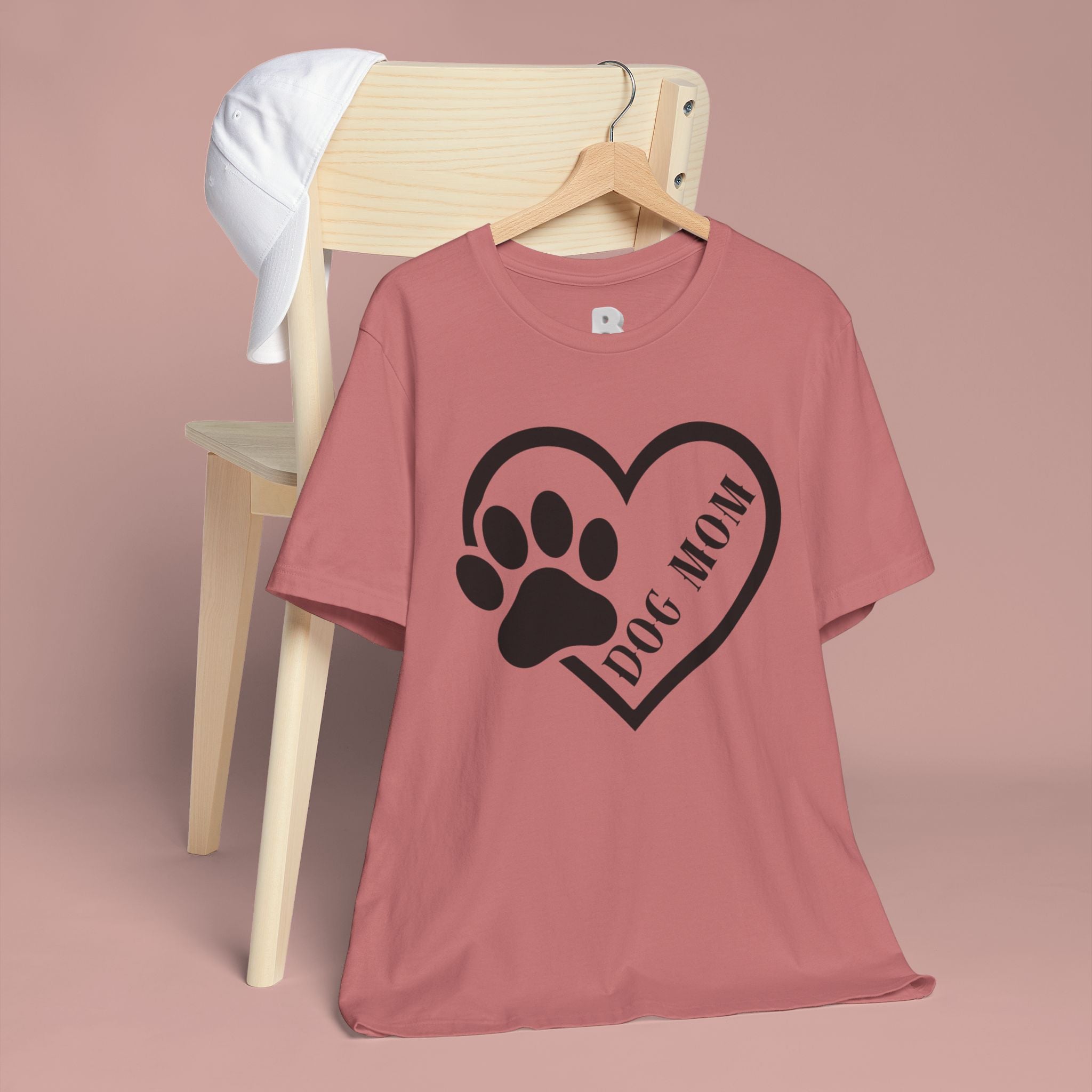 Dog Mom Heart Paw T-Shirt